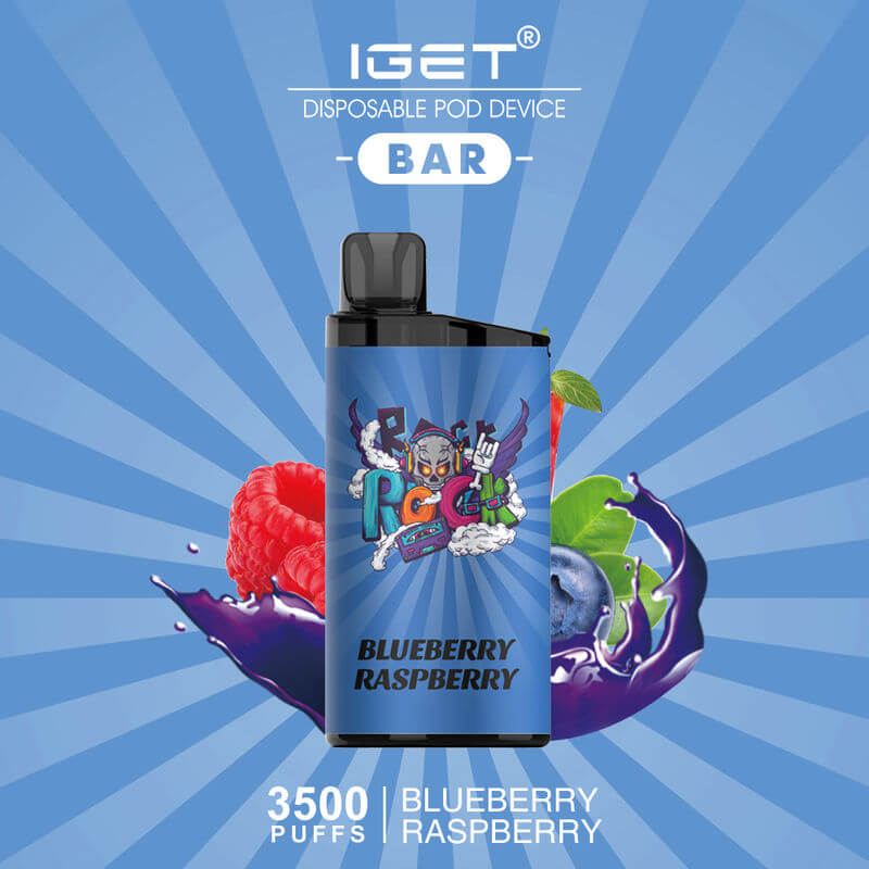 iget bar blueberry raspberry 3500 puffs comp