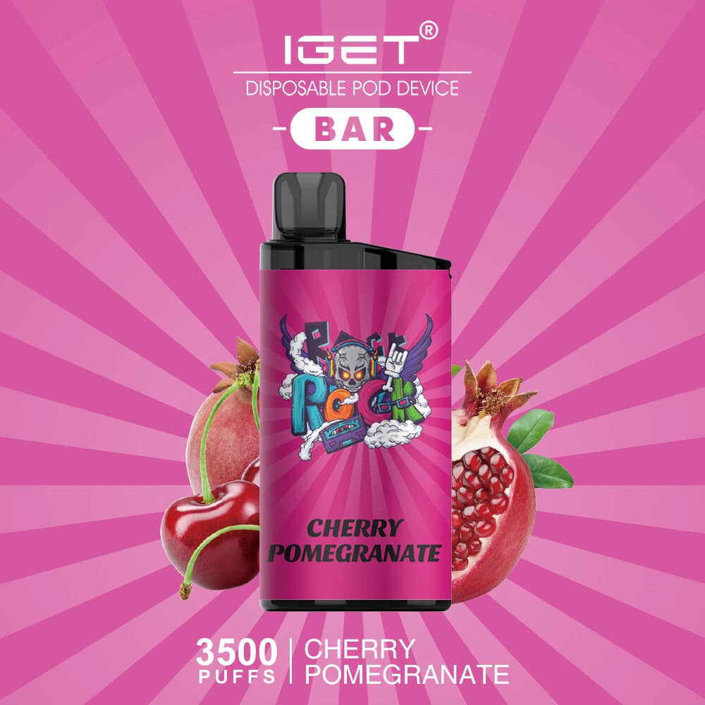 iget bar cherry pomegranate 3500 puffs comp